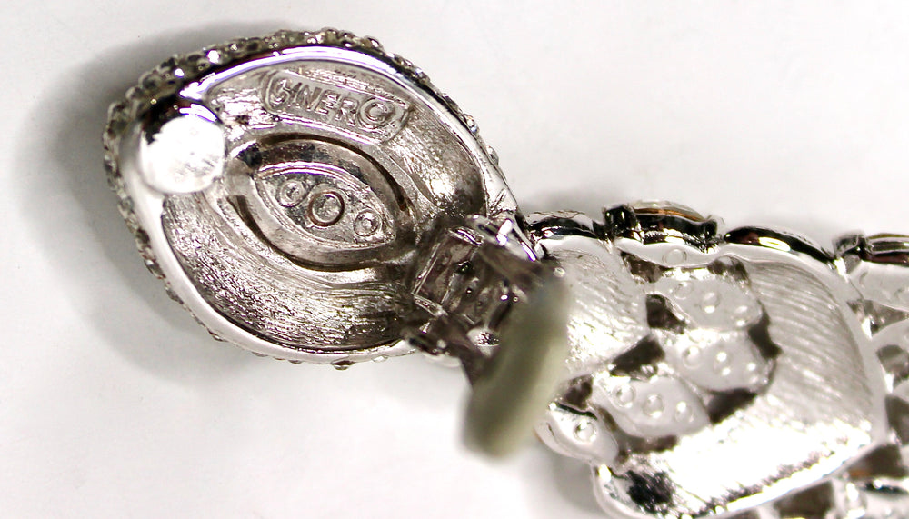 Tiffany Inspired Crystal & Chandelier Clip-On Earrings circa 1970s