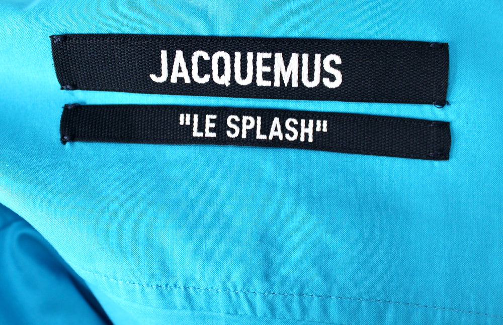 Jacquemus Blue La Robe Baunhiha Layered Cutout Mini Shirt Dress