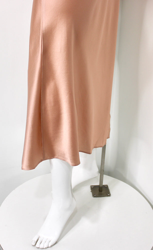 Mother Of All Pale Pink Venus Cowl Neck High-Slit Sleeveless Dress