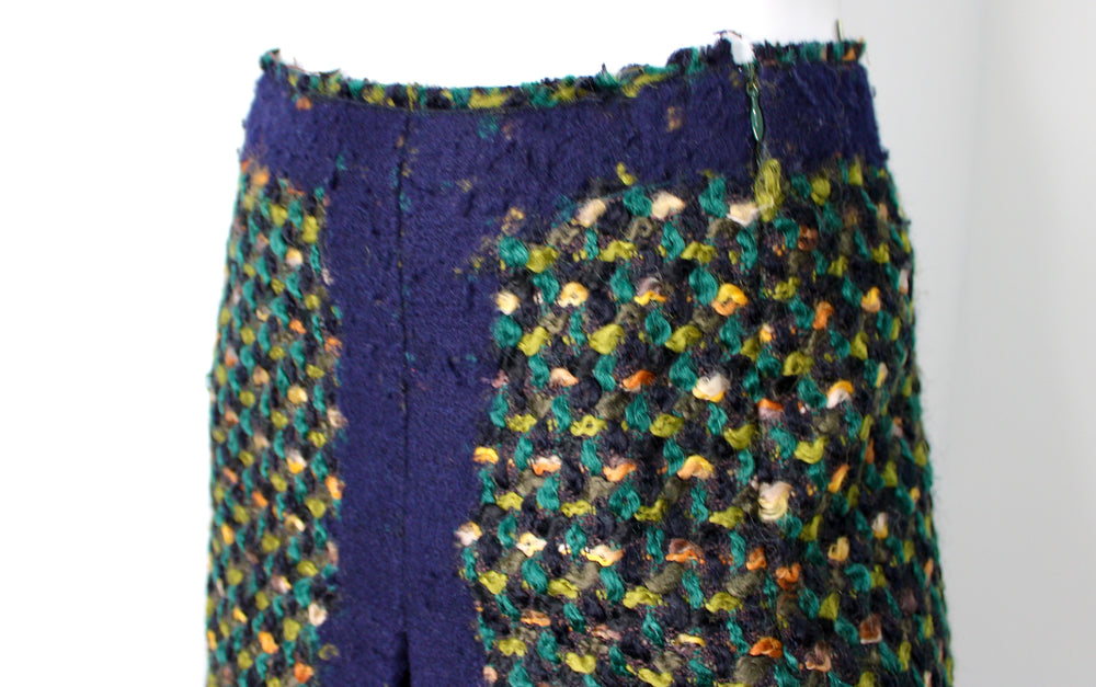 Prada Green Wool Tweed Skirt circa 2010