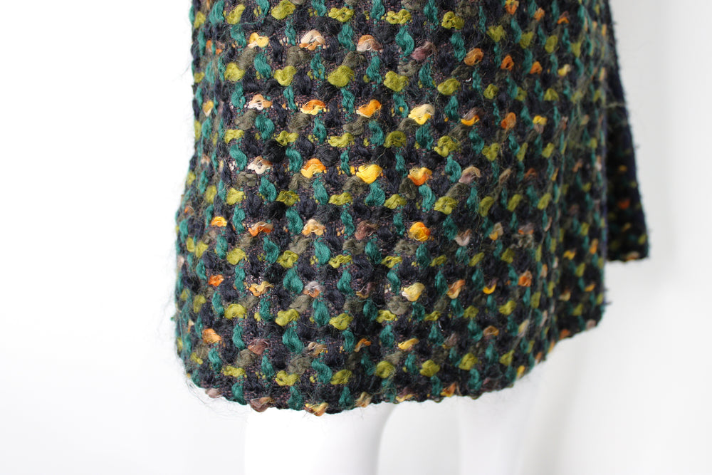Prada Green Wool Tweed Skirt circa 2010