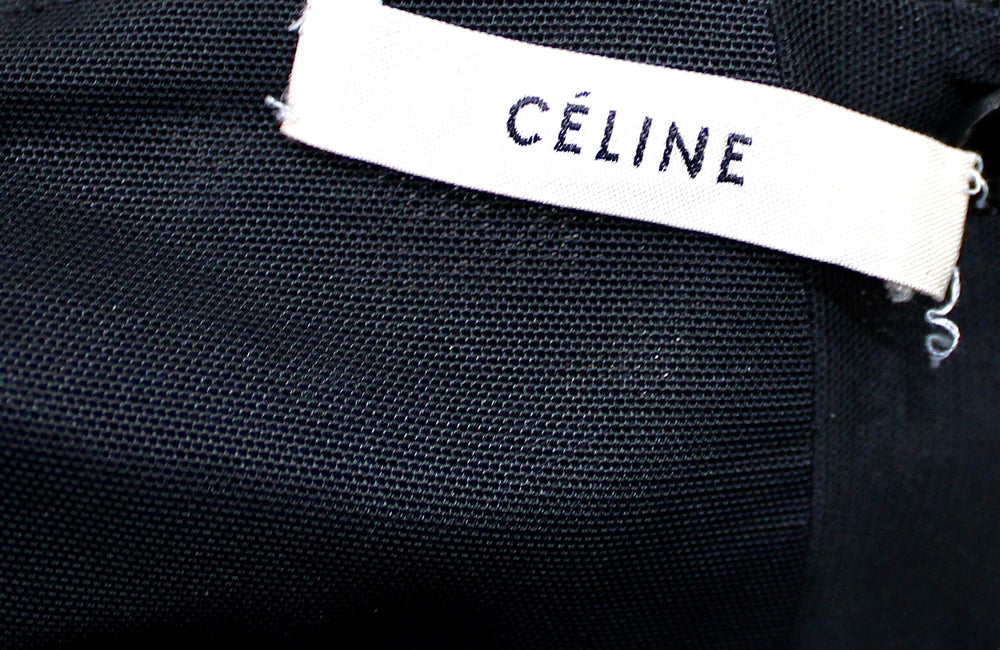 Celine Black Layered Pleated Maxi Skirt circa 2014