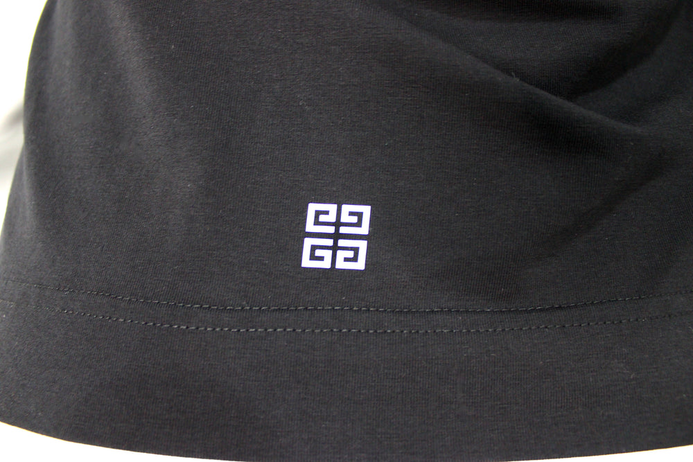 Givenchy Black Logo Print Cotton Tank Top