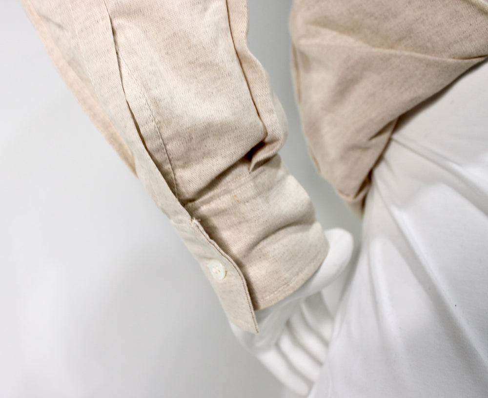 Jacquemus Beige L'ANNÉE 97 Asymmetric Cropped Button-Up Shirt