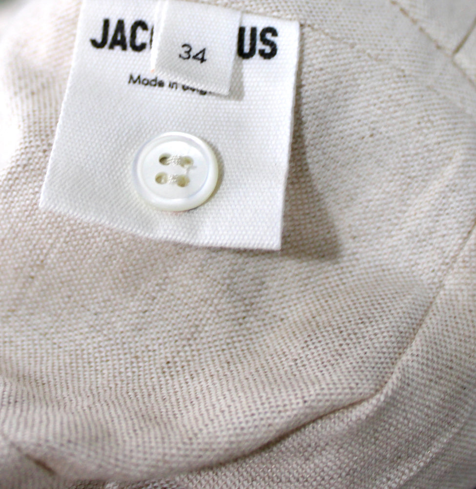 Jacquemus Beige L'ANNÉE 97 Asymmetric Cropped Button-Up Shirt