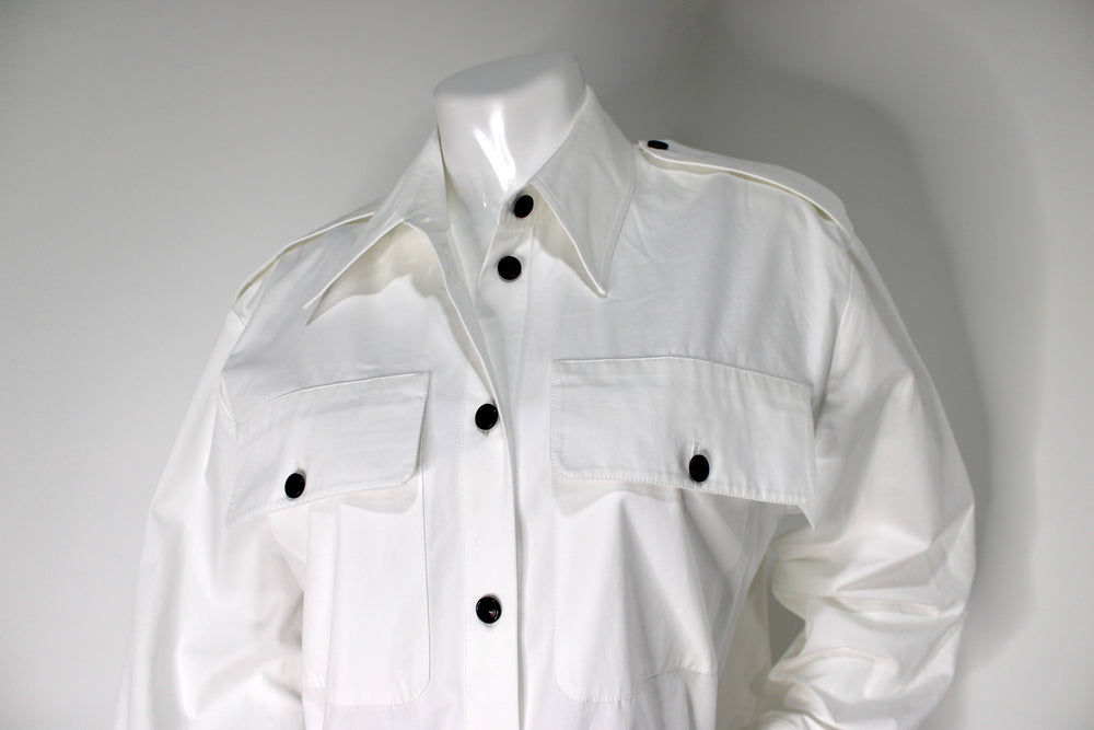 Khaite White Missa Cotton Oversized Button-Up Shirt