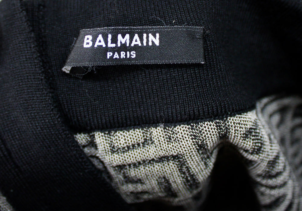 Balmain Jacquard Knit Monogram Bike Shorts