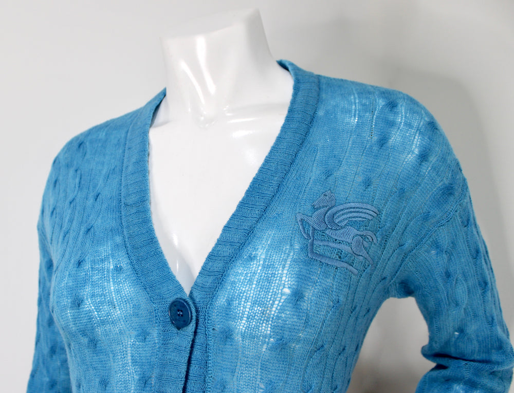 Etro Wool Multicolor Ombre Duster Cardigan