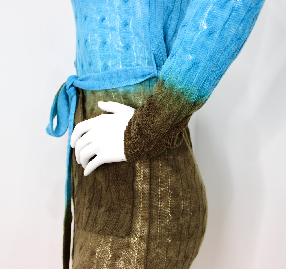 Etro Wool Multicolor Ombre Duster Cardigan