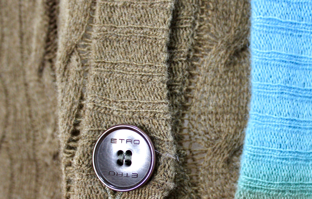 Etro Wool Multicolor Ombre Duster Cardigan