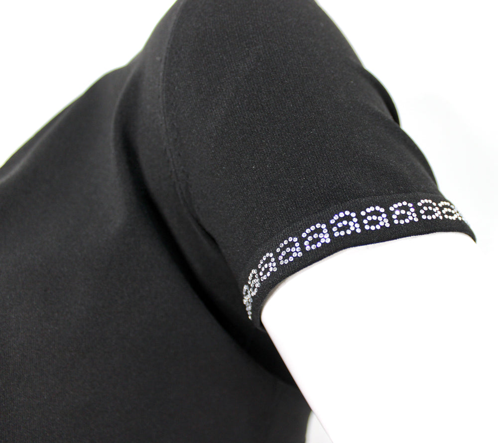 Alexander Wang Rhinestone Logo Trim Cropped Cardigan