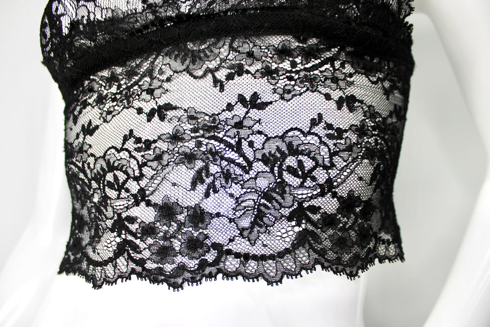 Dolce & Gabbana Black Lace Longline Bralette