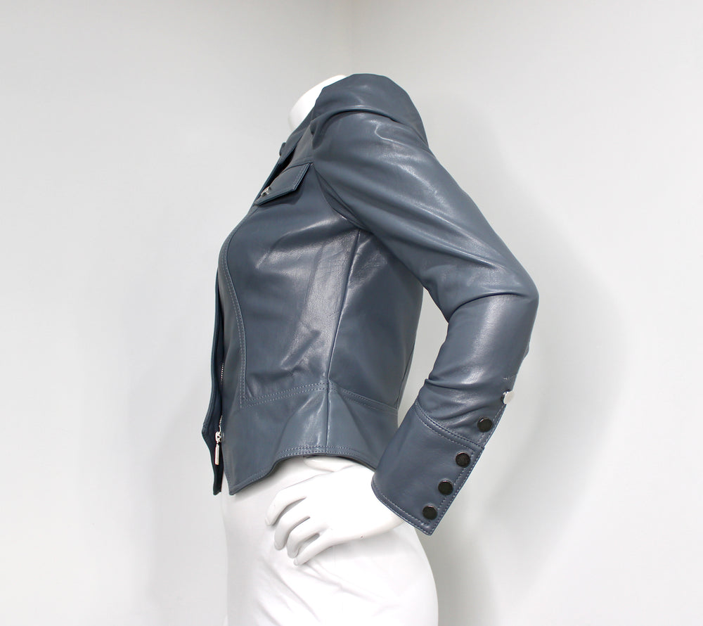 Jonathan Simkhai Grey Faux Leather Jacket