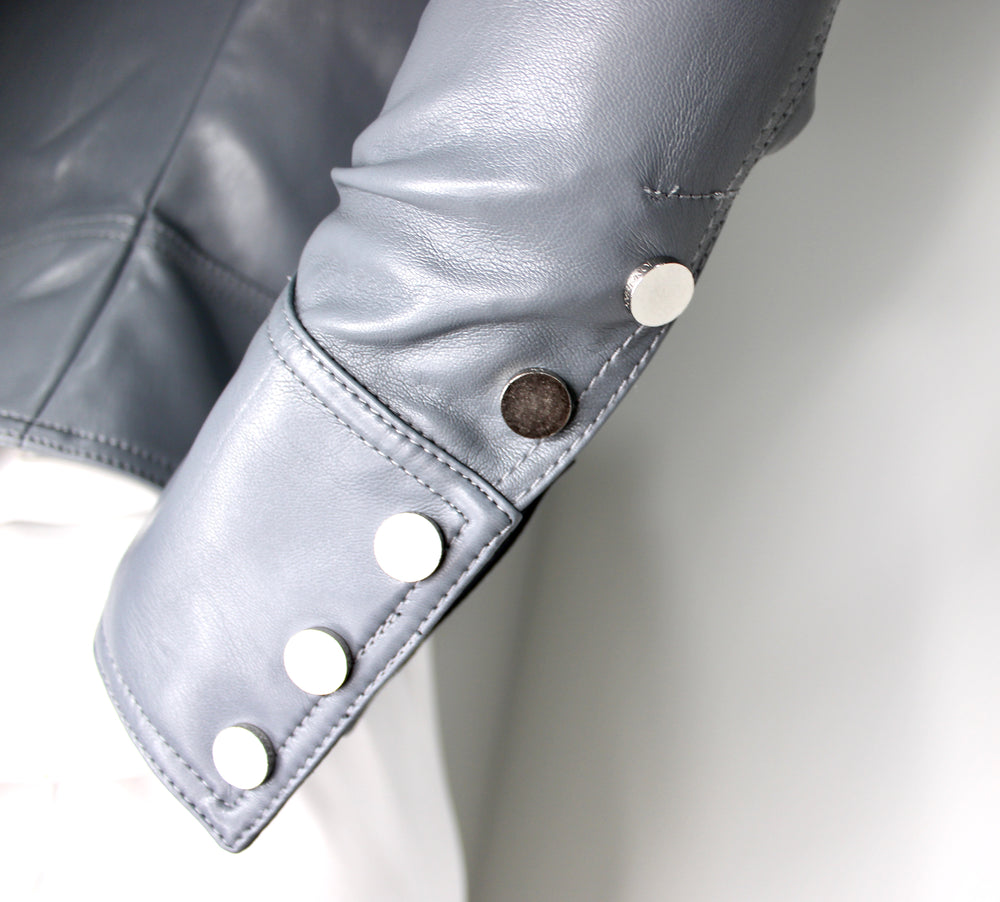 Jonathan Simkhai Grey Faux Leather Jacket