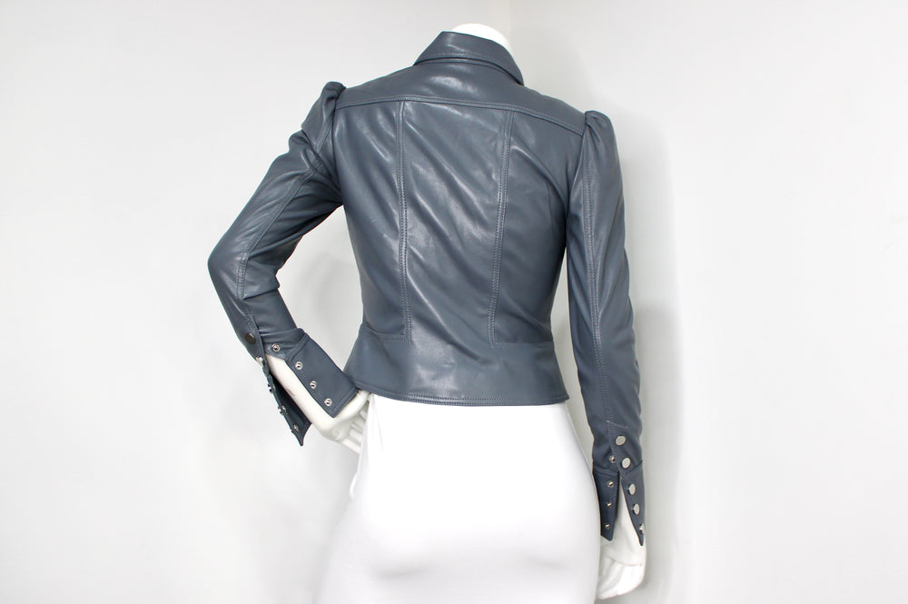 Jonathan Simkhai Grey Faux Leather Jacket