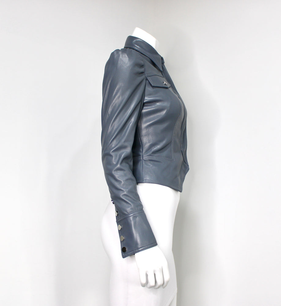 Jonathan Simkhai Grey Faux Leather Jacket
