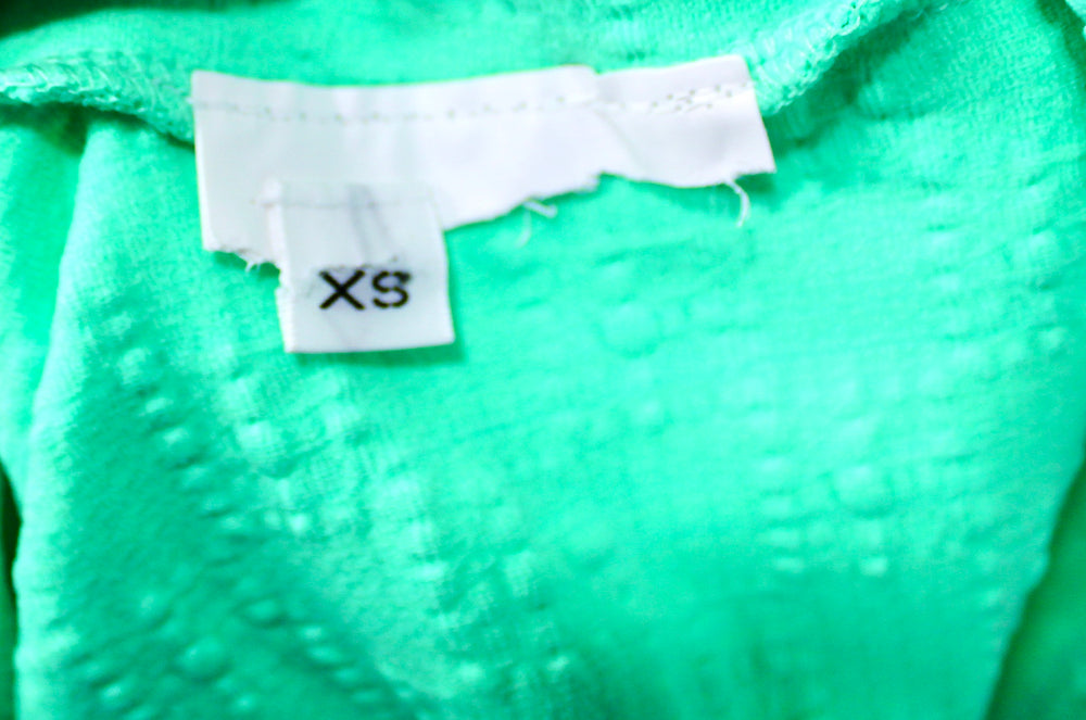 Alexander Wang Neon Green Logo Embossed Cropped Top