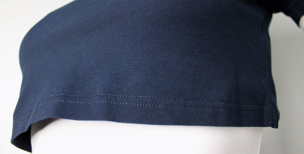 Yves Saint Laurent Navy Blue Polo Crop Top