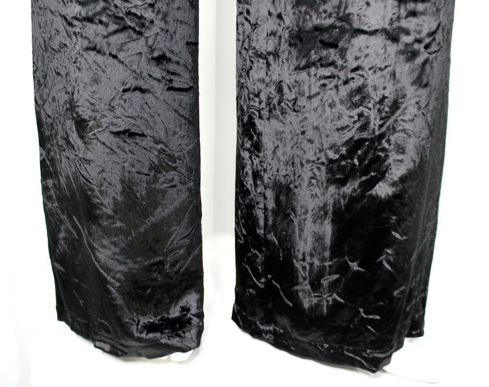 Proenza Schouler Black Velvet Wide Leg Trousers