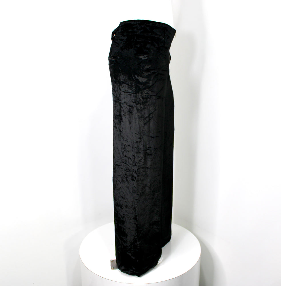Proenza Schouler Black Velvet Wide Leg Trousers
