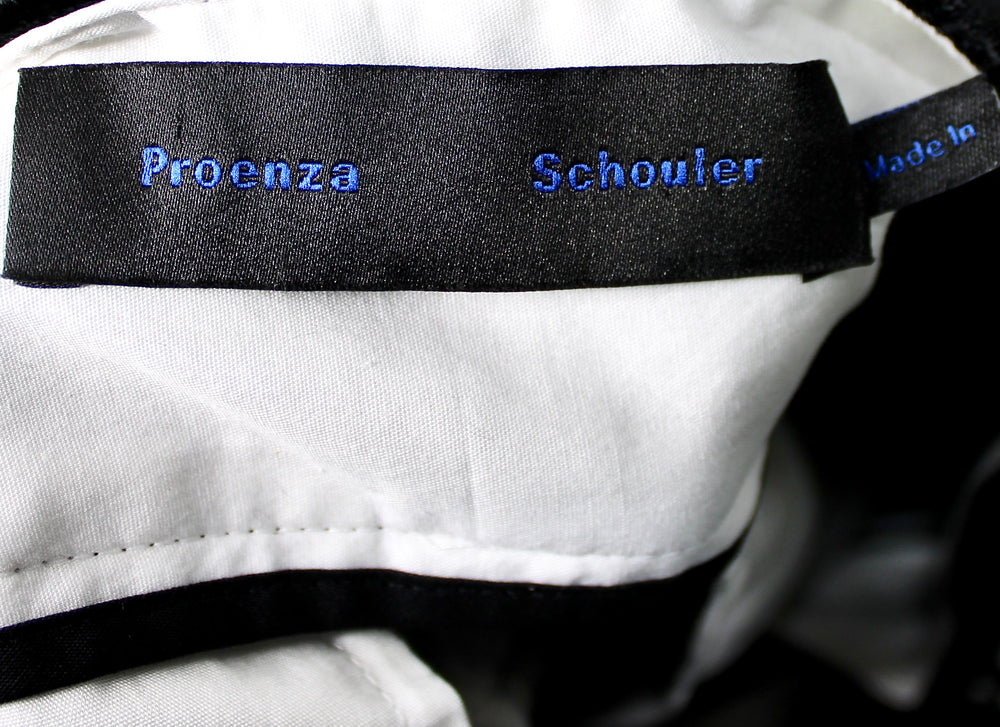 Proenza Schouler Black Velvet Wide Leg Trousers