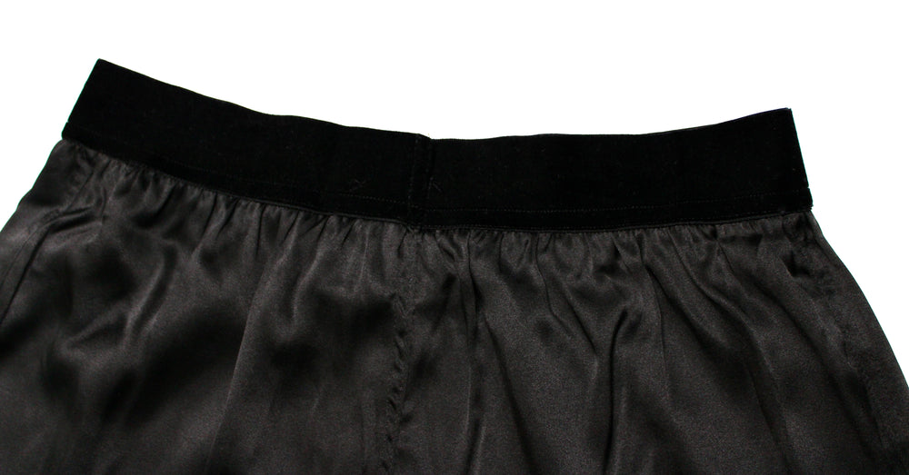 Tom Ford Black Silk Satin Boxer Shorts
