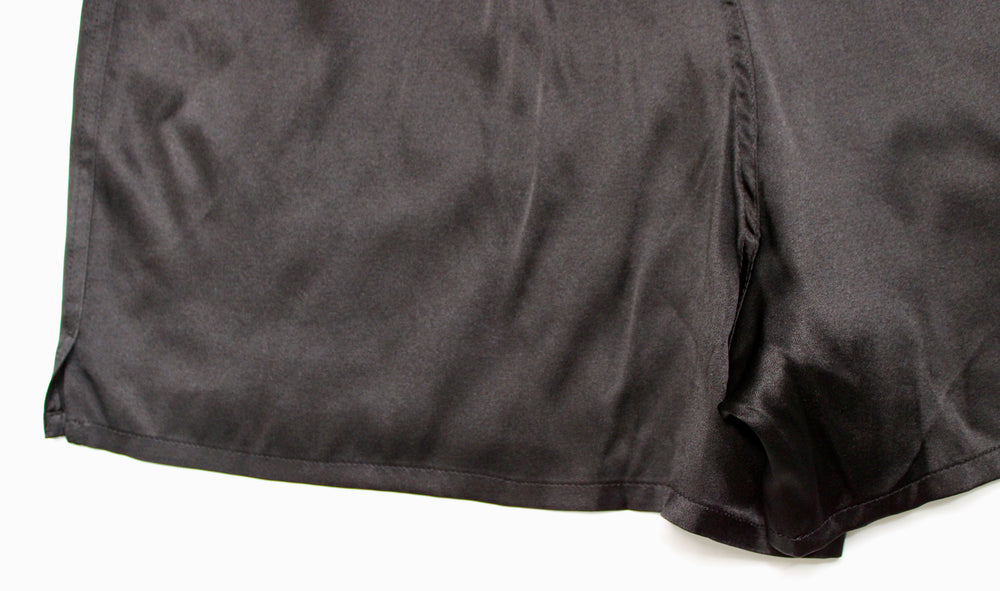 Tom Ford Black Silk Satin Boxer Shorts