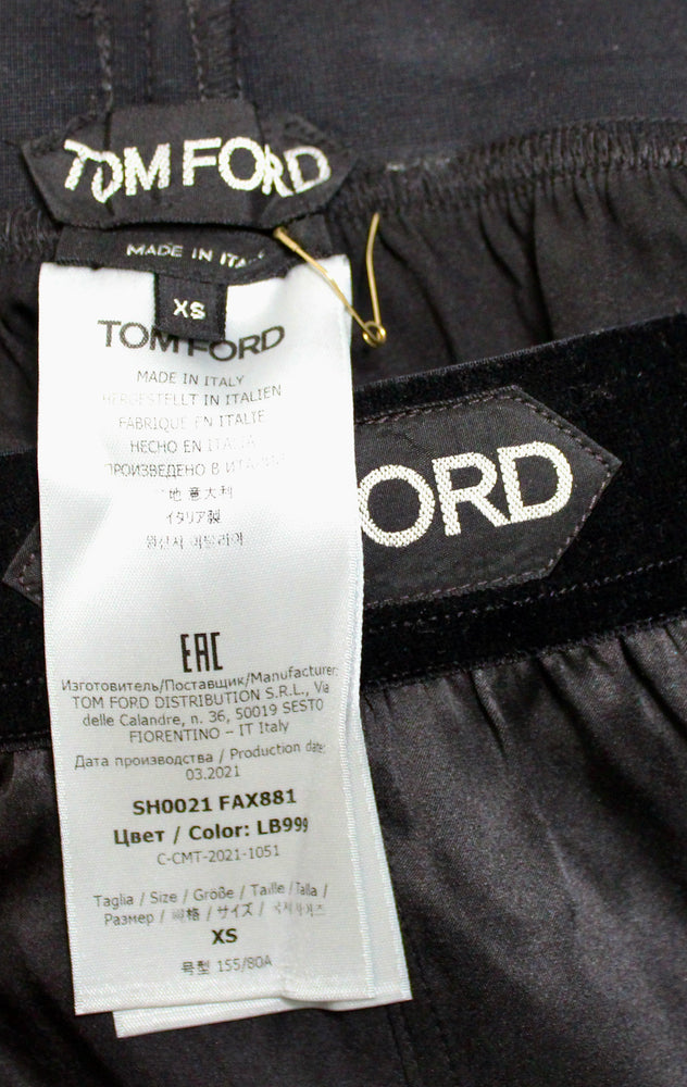 Tom Ford Black Silk Satin Boxer Shorts