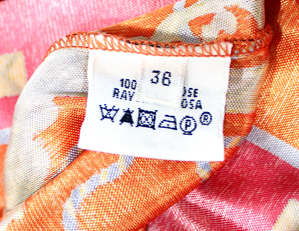 Hermès Les Cles Orange Tassel & Key Print Longsleeve Top circa