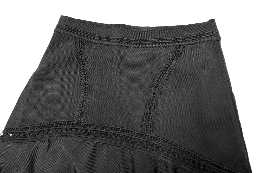 Roberto Cavalli Black Flare Skirt circa Y2K