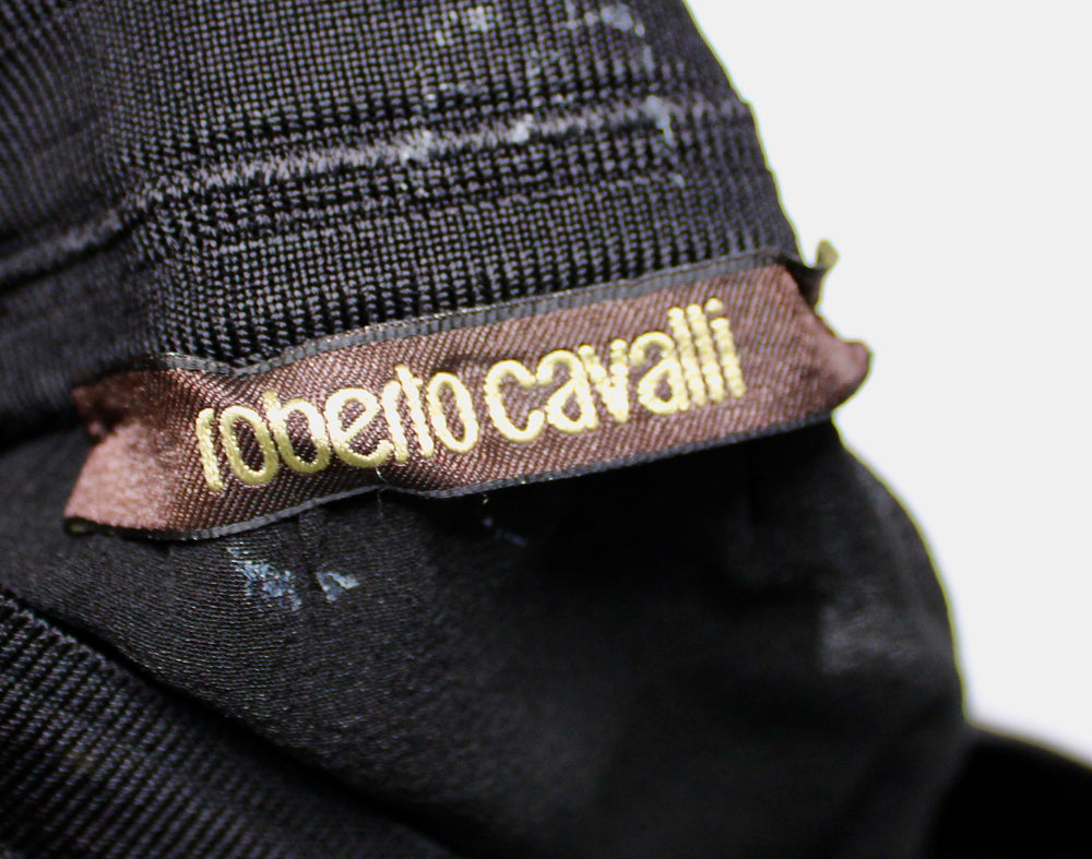 Roberto Cavalli Black Flare Skirt circa Y2K