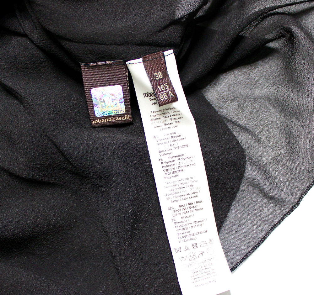 Roberto Cavalli Black Flare Skirt circa Y2K