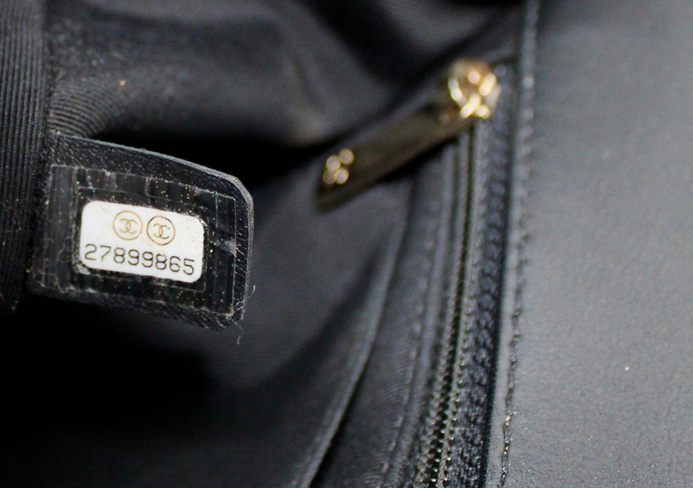 Chanel Black Chevron Calfskin Statement Flap Bag circa 2019