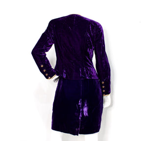 Chanel Purple Velvet Jacket & Skirt Set 1993A – Vintage by Misty