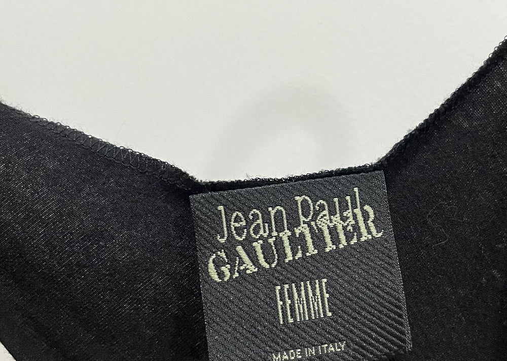 Jean Paul Gaultier Y2K Avant Garde Cotton Black Maxi Dress