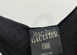 Jean Paul Gaultier Y2K Avant Garde Cotton Black Maxi Dress