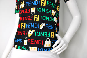 Fendi Jeans Multicolor Logo Print T-Shirt circa 1980s – Vintage by