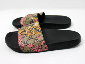 Gucci GG Monogram Bengal Print Slide Sandals