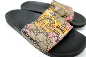 Gucci GG Monogram Bengal Print Slide Sandals
