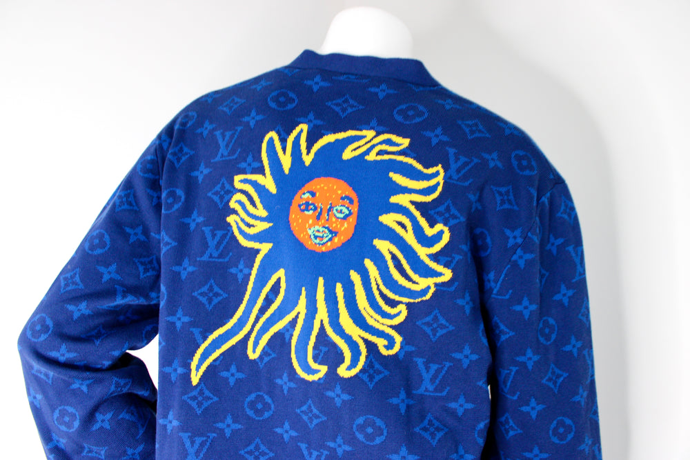 Louis Vuitton x Yayoi Kusuma Blue Monogram Sun Graphic Cardigan