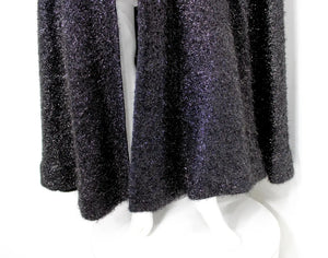 Chanel Black & Navy Metallic Wool Blend Cape 2019
