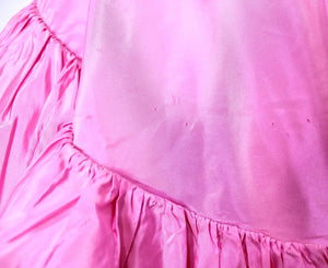 Christian Dior Pink Silk Taffeta Ruffle Shawl circa 1970s
