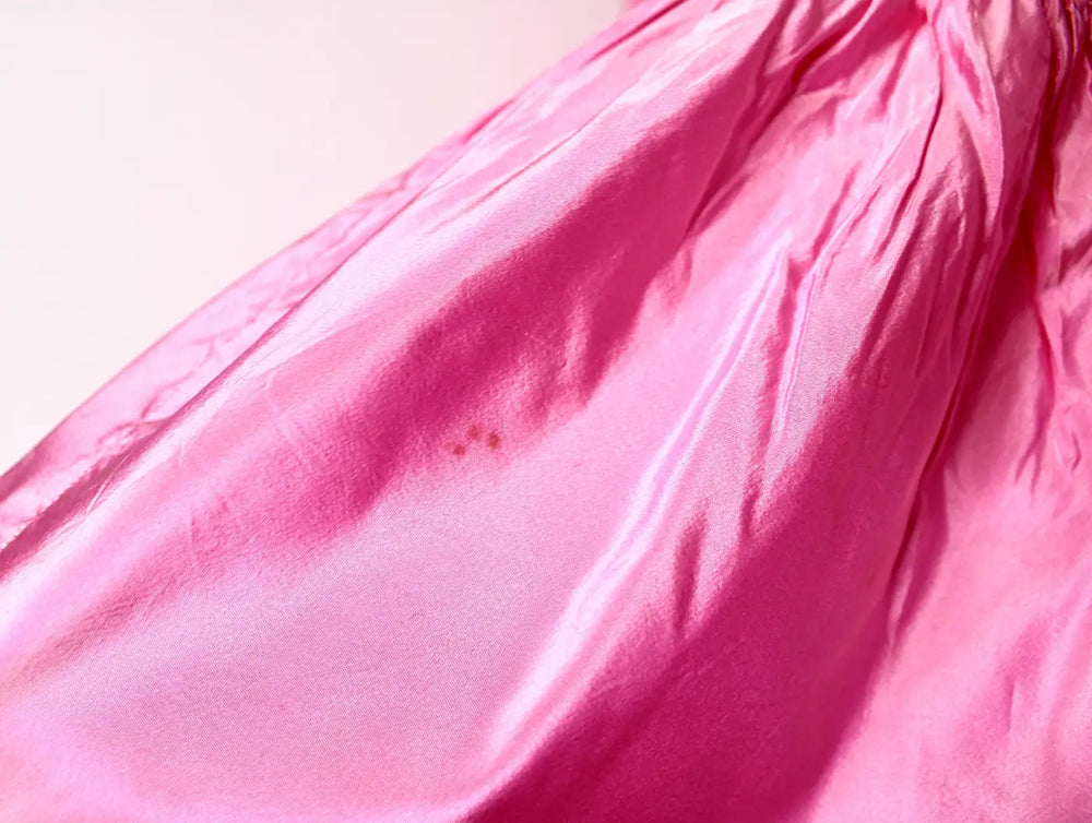 Christian Dior Pink Silk Taffeta Ruffle Shawl circa 1970s