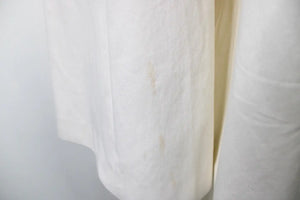 Chanel White Cotton & Tweed Iridescent Wide Leg Jumpsuit
