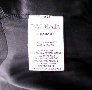 Balmain Black & Silver Beaded Sequin Embellished Jumpsuit