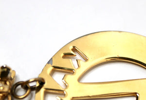 Karl Lagerfeld "Karl 4 Now" Gold-Tone Clip-On Hoop Earrings circa 1990s