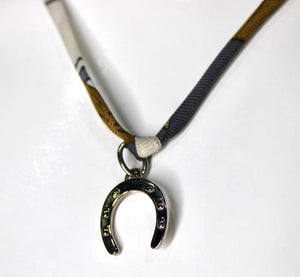 Hermes Horseshoe Pendant Tie Necklace