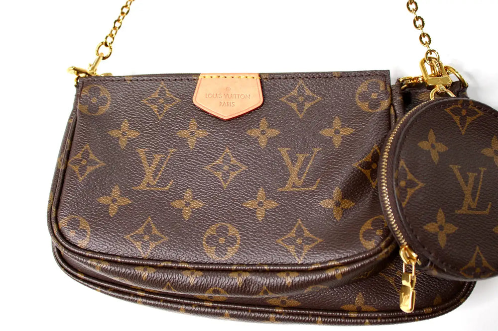 Louis Vuitton Monogram Multi Pochette Accessories With Green Strap