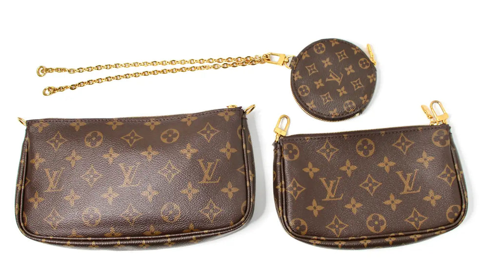 Louis Vuitton Monogram Multi Pochette Accessories With Green Strap