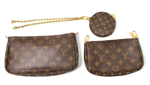 Louis Vuitton Monogram Multi Pochette Accessories With Green Strap